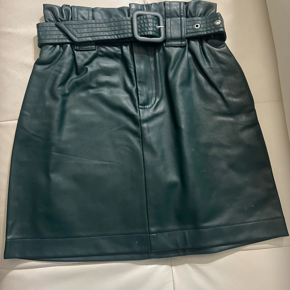 green Skirt with Belt